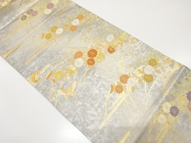 JAPANESE FUKURO OBI / SHELL INLAY / WOVEN BUTTERFLY